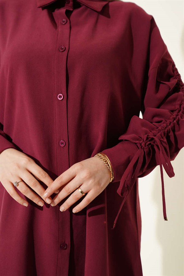 2 Piece Set with Armhole Tunnels, Burgundy