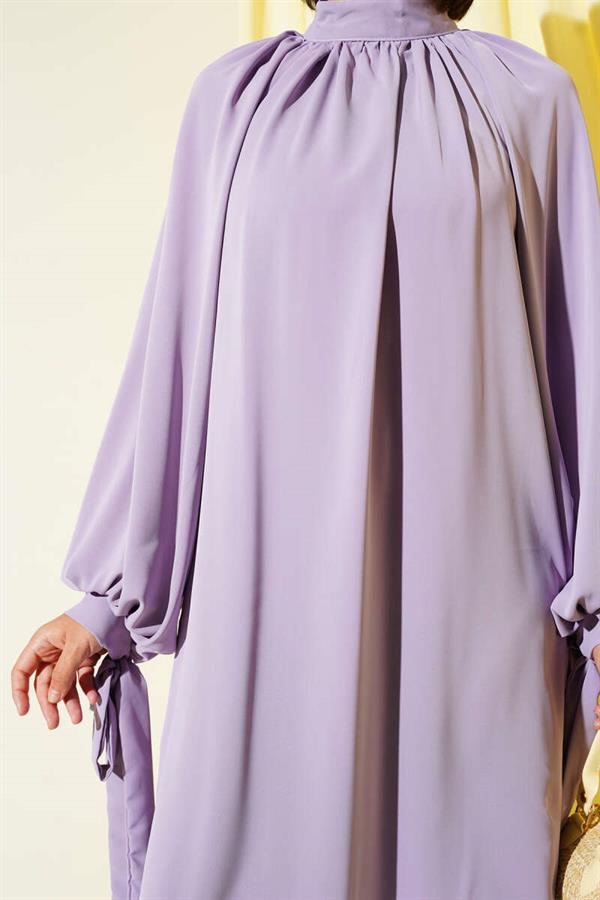 2 Piece Set with Tied Sleeves, Lilac