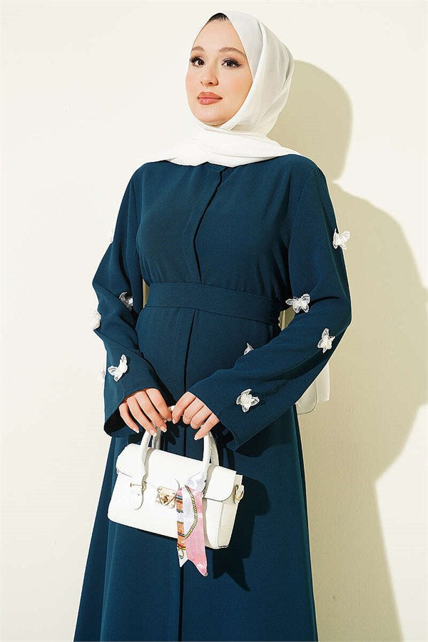 Dress with Butterfly Embellishments on Sleeves (Petar)