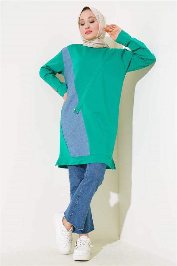 Denim Garni Detail Tunic Benetton