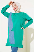Denim Garni Detail Tunic Benetton