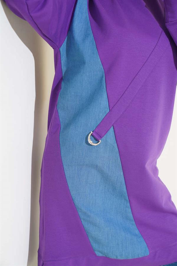 Denim Garni Detailed Tunic Violet
