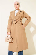 Double Breasted Cashmere Coat Latte