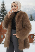 Double-breasted Fur Coat Mink