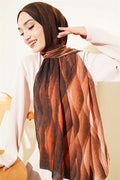 Dune Gradient Pattern Liva Modal Crush Shawl Camel