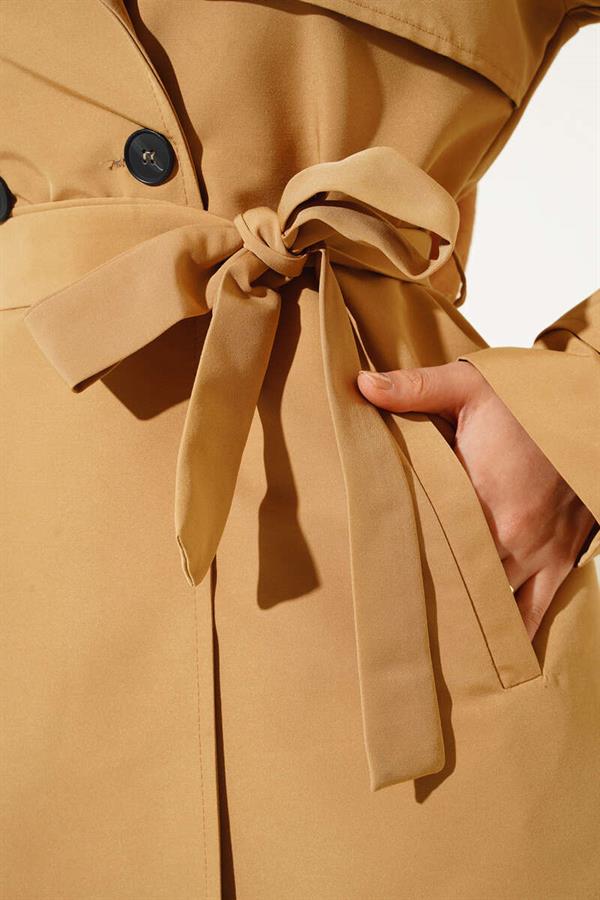 Belted Arabboy Trench Coat Camel