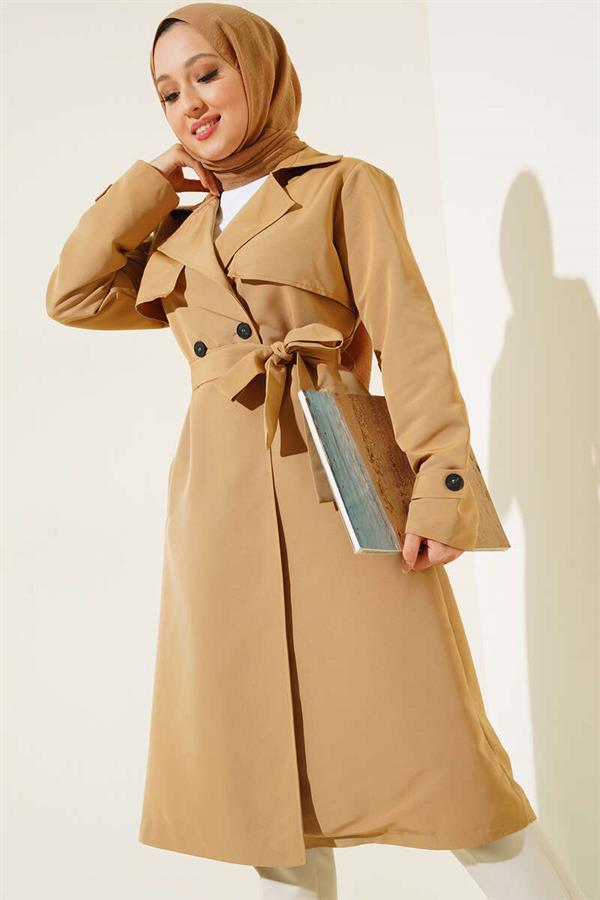 Belted Arabboy Trench Coat Camel
