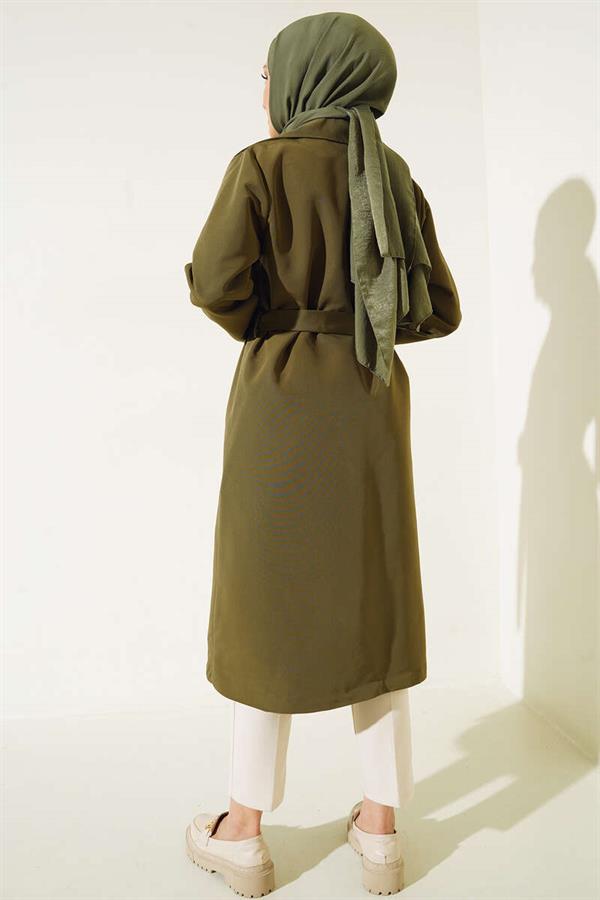 Belted Arabboy Trench Coat Khaki