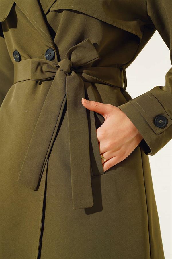 Belted Arabboy Trench Coat Khaki