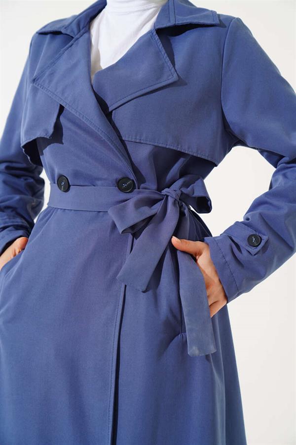 Belted Arabboy Trench Coat Indigo