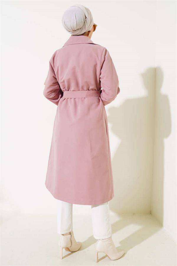 Belted Arabboy Trench Coat Powder