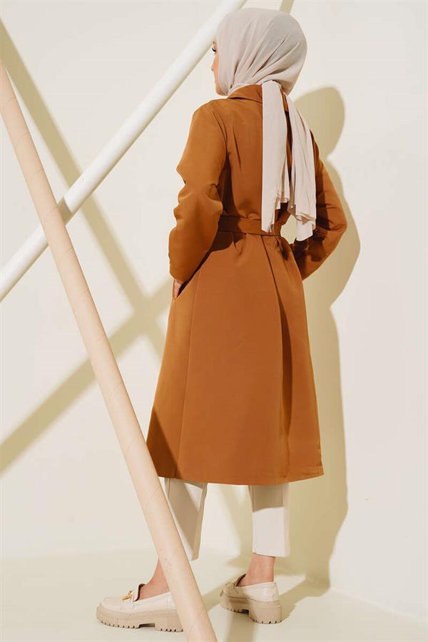 Belted Arabboy Trench Coat Tan