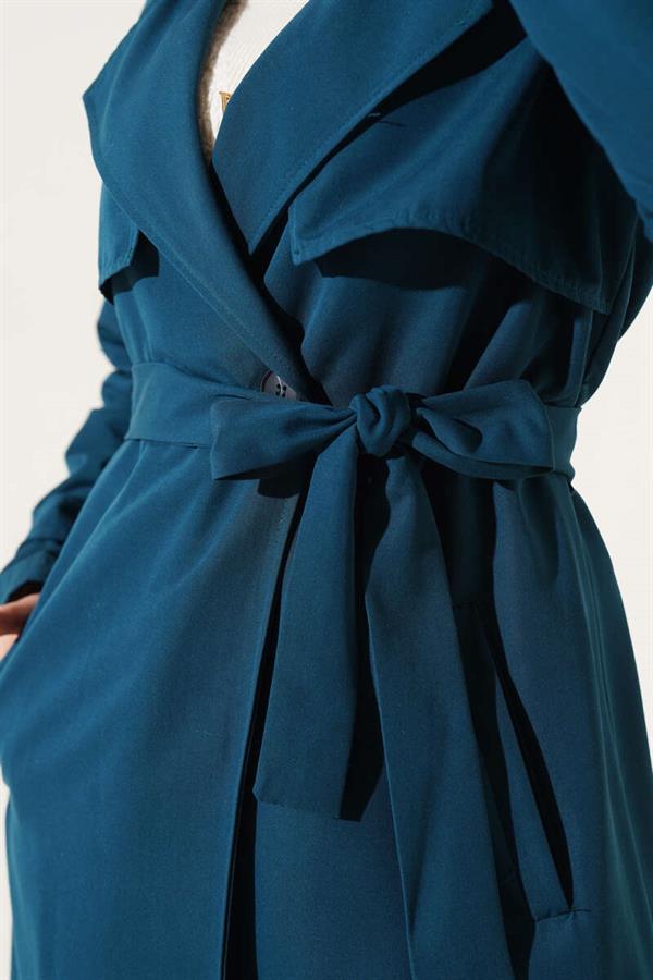 Belted Arabboy Trench Coat Emerald