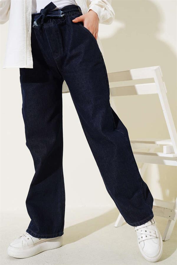Belted Waist Elastic Jeans Parliament