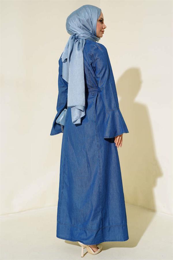 Belted Pocket Denim Dress Jeans