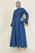 Belted Pocket Denim Dress Jeans