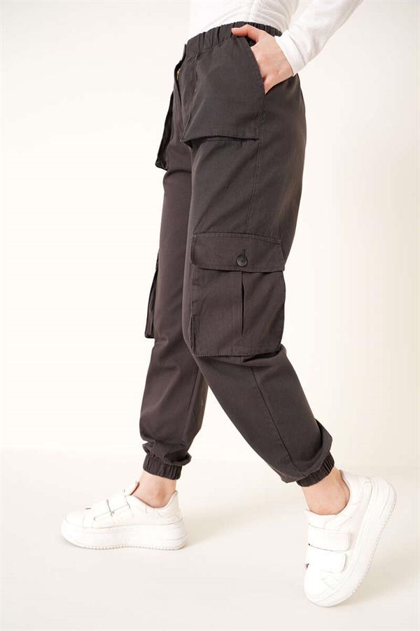Elastic Cargo Pants Antacid