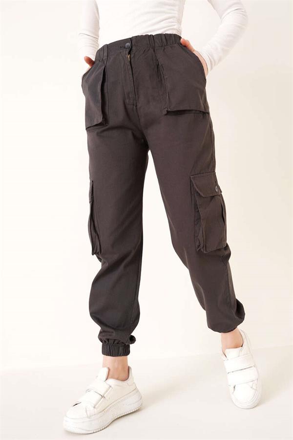 Elastic Cargo Pants Antacid