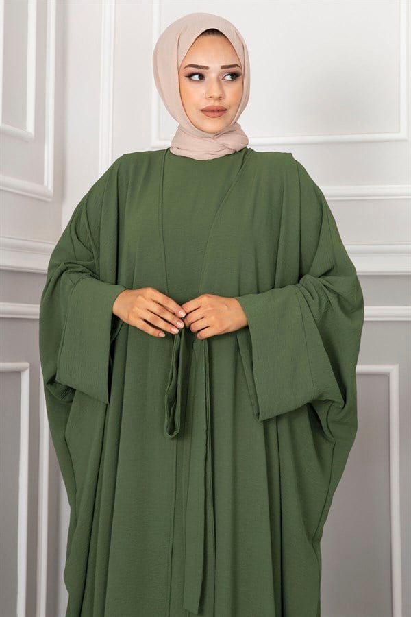 Leyli Hijab Abaya 2 Piece Set Khaki