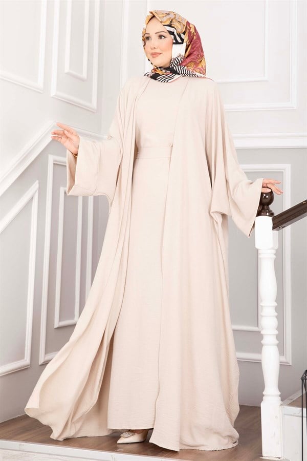 Leyli Hijab Abaya Set Cream