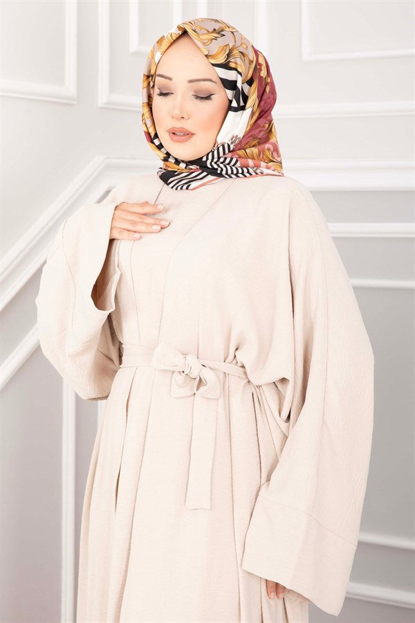 Leyli Hijab Abaya Set Cream