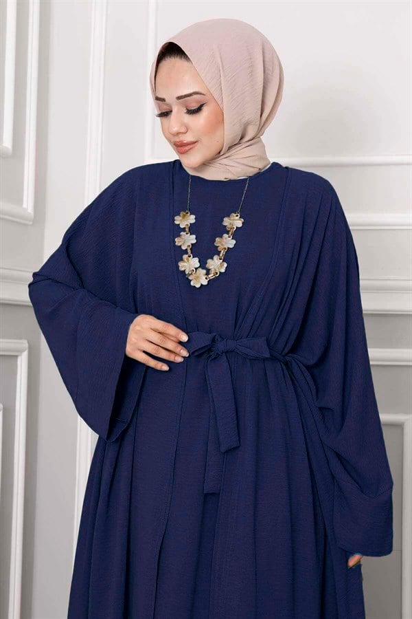Leyli Hijab Abaya 2 Piece Set Navy Blue