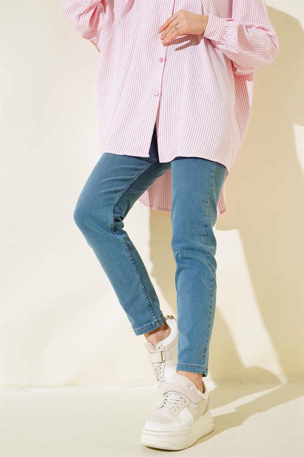 Lycra Boyfriend Jeans Light Blue