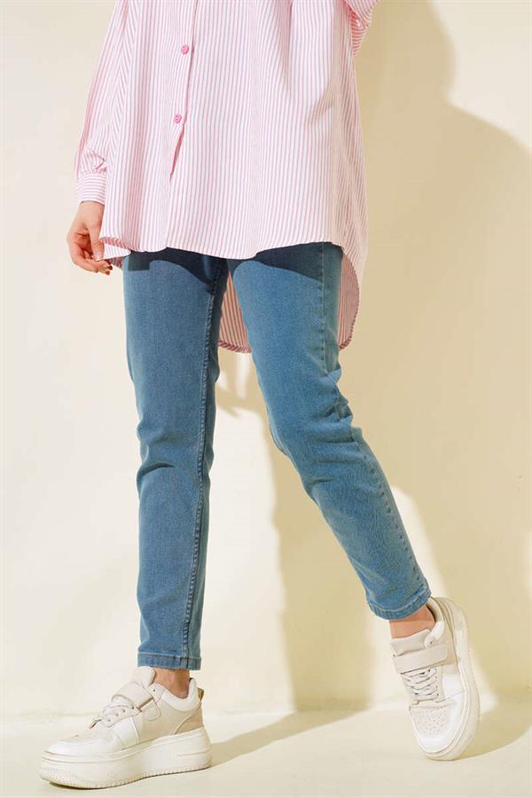 Lycra Boyfriend Jeans Light Blue