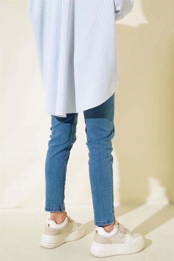 Lycra Boyfriend Jeans Medium Blue