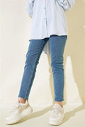 Lycra Boyfriend Jeans Medium Blue