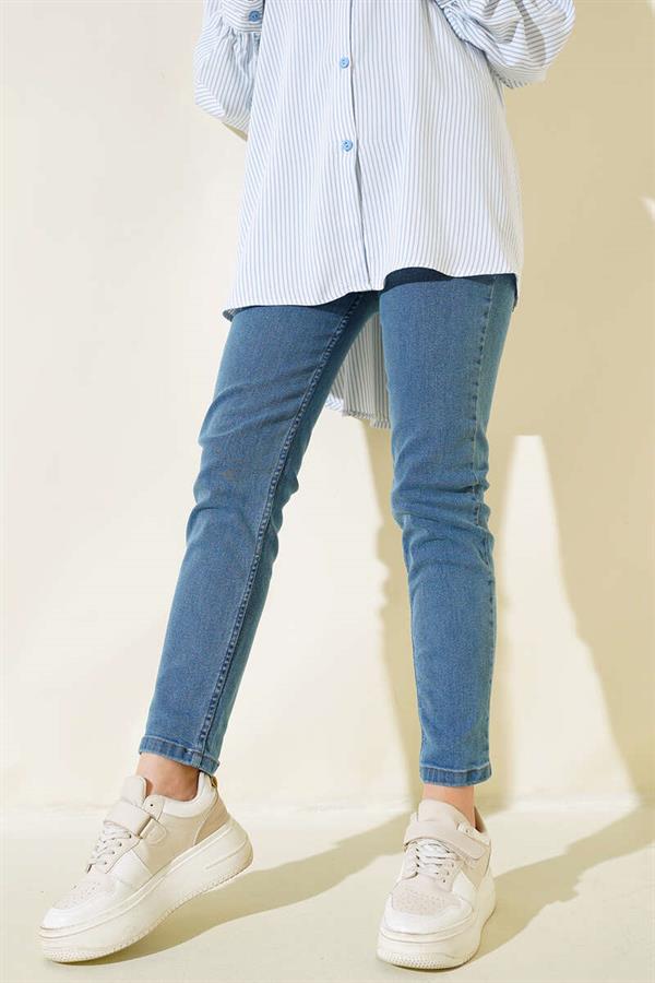 Lycra Boyfriend Jeans Medium Blue