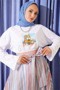 Lemon Stand Printed Tunic White
