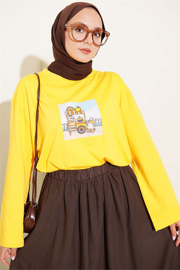 Lemon Stand Printed Tunic Yellow