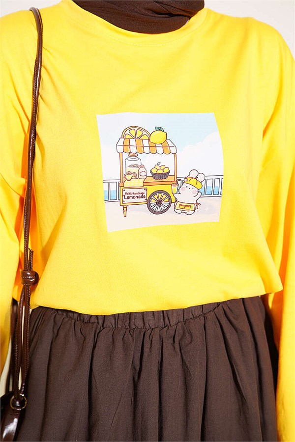 Lemon Stand Printed Tunic Yellow