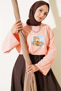 Lemon Stand Printed Tunic Salmon