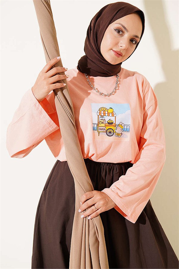 Lemon Stand Printed Tunic Salmon