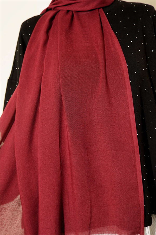 Liora Cotton Scarf Burgundy -83
