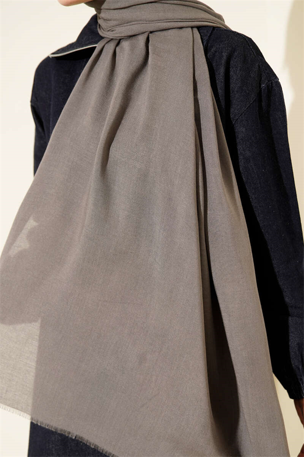 Liora Cotton Scarf, Smoke Grey -178