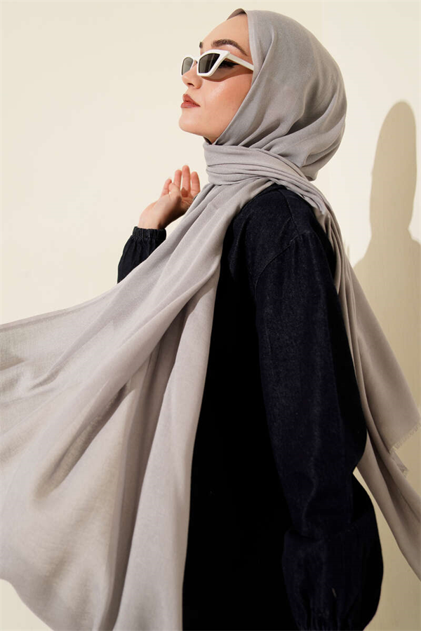 Liora Cotton Scarf Grey -85