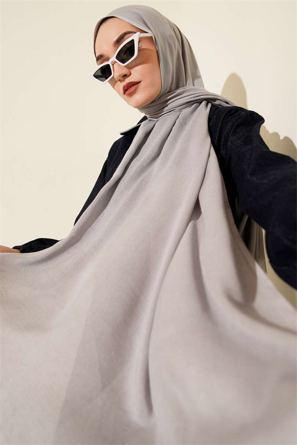 Liora Cotton Scarf Grey -85