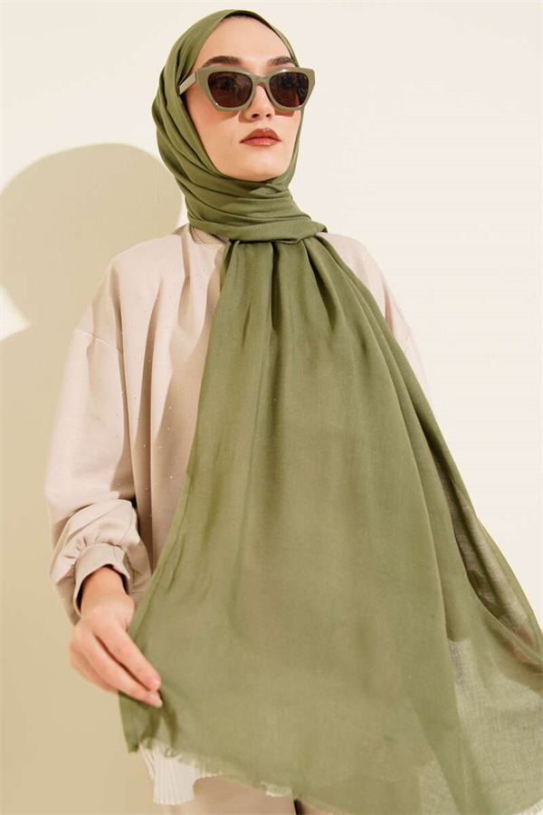 Liora Cotton Scarf Khaki -61
