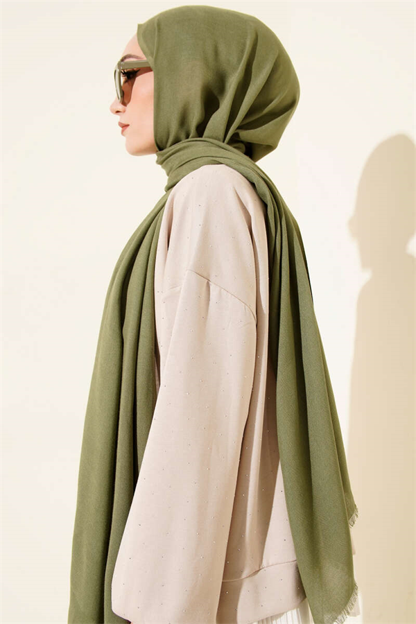 Liora Cotton Scarf Khaki -61