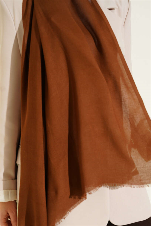 Liora Cotton Scarf Coffee -11