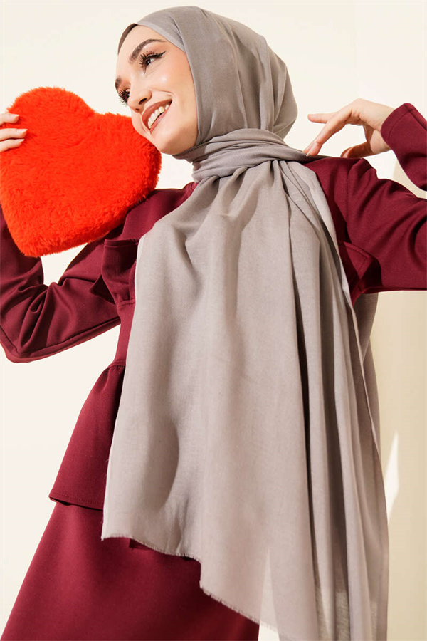 Liora Cotton Scarf, Slate Grey -44