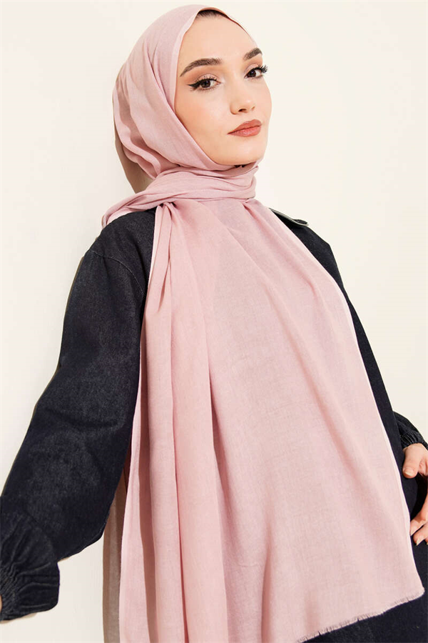 Liora Cotton Scarf Powder Pink -14