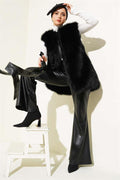 Lolita Plush Belted Vest Black