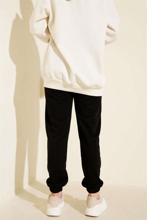 Los Angeles Embroidered Raised Trousers Black