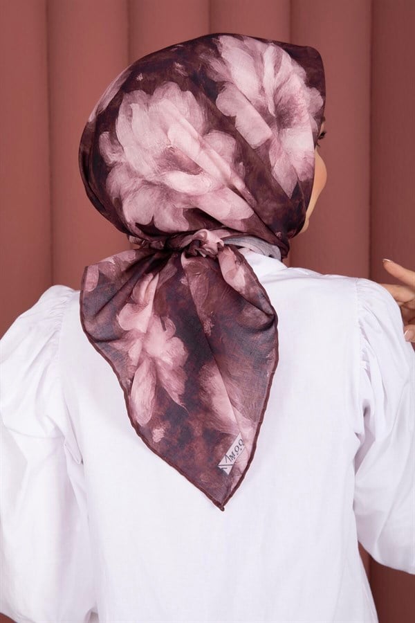 Lotus Flower Pattern Scarf Series Rose Pink