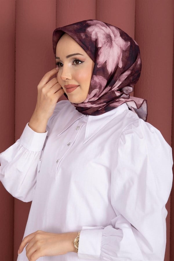 Lotus Flower Pattern Scarf Series Rose Pink