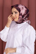 Lotus Flower Pattern Scarf Series Rose Pink